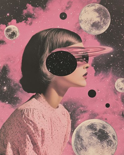 Rosa Galaxie Frau von Samantha Hearn