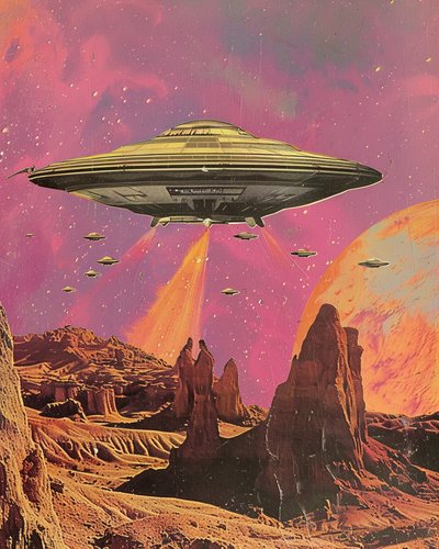Retro Sci-Fi Wüstenplanet von Samantha Hearn