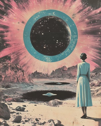 Retro Frau Alien-Welt von Samantha Hearn