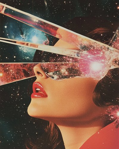 Surreale Galaxie Frau von Samantha Hearn
