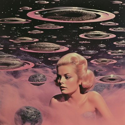 Surrealer rosa Weltraumtraum von Samantha Hearn