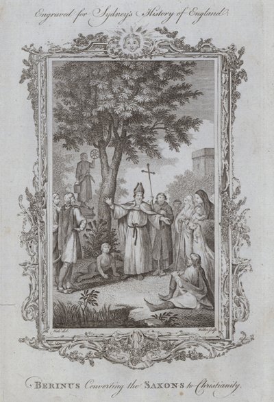 Berinus bekehrt die Sachsen zum Christentum von Samuel (after) Wale