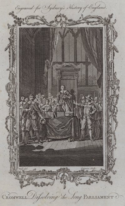 Cromwell löst das Lange Parlament auf von Samuel (after) Wale