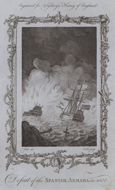 Niederlage der spanischen Armada im Jahr 1588 von Samuel (after) Wale