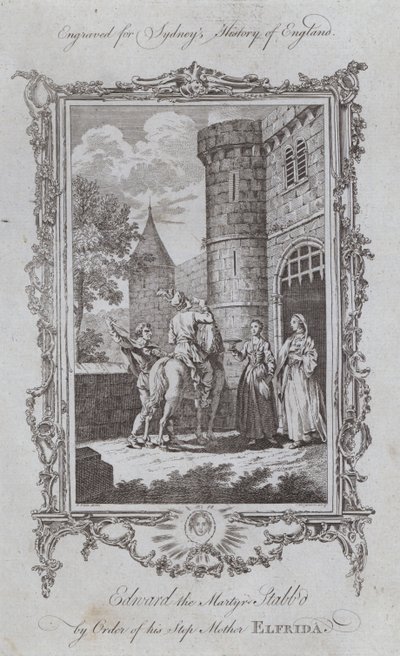Edward der Märtyrer, erstochen auf Befehl seiner Stiefmutter Elfrida von Samuel (after) Wale