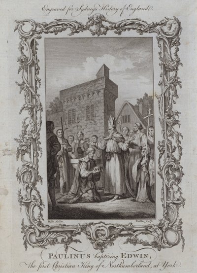 Paulinus tauft Edwin, den ersten christlichen König von Northumberland, in York von Samuel (after) Wale