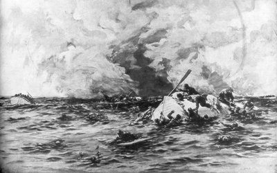 Die Rettungsboote der RMS Lusitania, 7. Mai 1915, 1926 von Samuel Begg