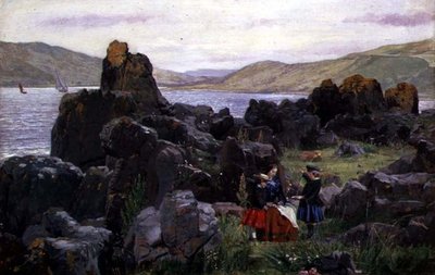 Miss Beath mit Nelly und Tom, ca. 1863 von Samuel Bough