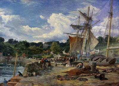 Der Pier Head, Aberdour, Firth of Forth, 1865 von Samuel Bough