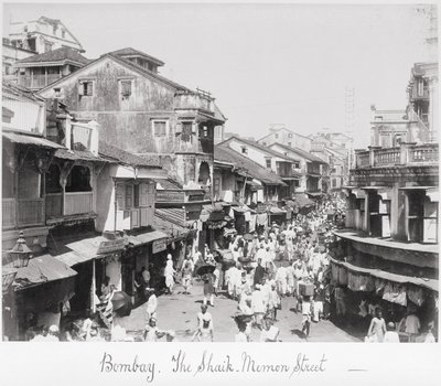 Bombay, die Said-Memon-Straße von Samuel Bourne