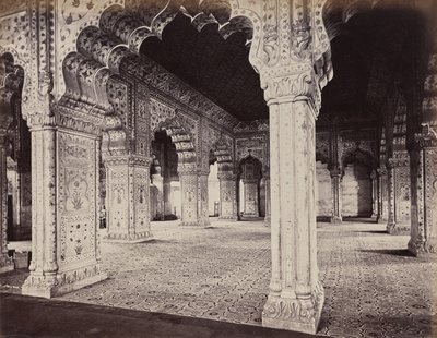 Delhi. Der Palast des Kaisers. Inneres des Dewani im Privatsaal von Samuel Bourne