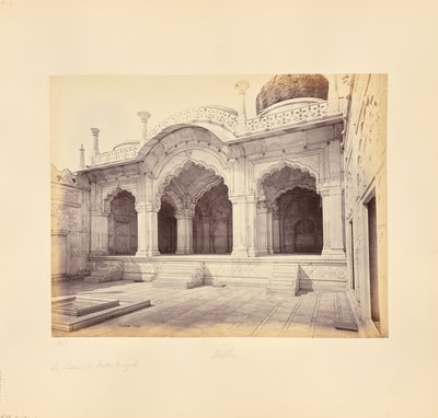 Delhi; der Palast, die Motee Musjid (Perlenmoschee) von Samuel Bourne