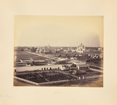 Lucknow; Chutter Manzil, etc. Gesamtansicht von Samuel Bourne