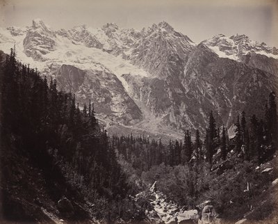 Szene im oberen Himalaya. Blick in das Manga-Tal von Samuel Bourne
