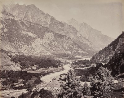 Der obere Himalaya. Blick in das Buspa-Tal von Sangla aus von Samuel Bourne