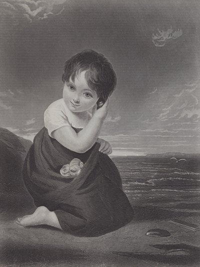 Eine Botschaft aus dem Meer (Gravur) von Samuel Cousins