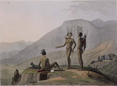 Buschmänner Hottentotten bewaffnet für eine Expedition, Tafel 2 aus 