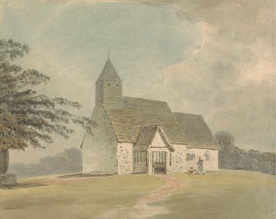 Kirche mit Holzglockenturm - eine von drei Versionen von Samuel Davis