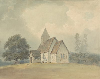 Kirche mit Holzglockenturm - eine von drei Versionen von Samuel Davis