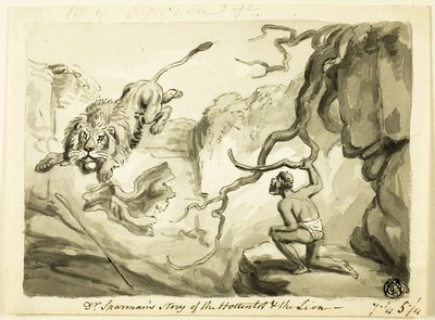 Dr. Sparmans Geschichte vom Hottentotten und dem Löwen von Samuel Howett