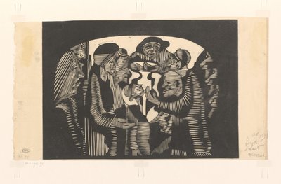 Gruppe von Figuren in einem Bogen von Samuel Jessurun de Mesquita (signed by artist)