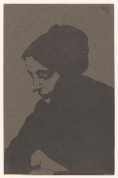 Frau im Dreiviertelprofil nach links, mit Schatten von Samuel Jessurun de Mesquita (signed by artist)