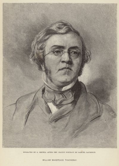 Porträt von William Makepeace Thackeray von Samuel Laurence