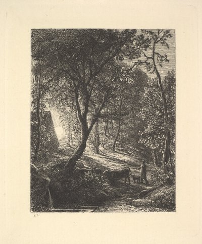 Die Hütte des Hirten oder Sonnenuntergang, 1880 von Samuel Palmer