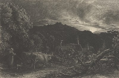 Der müde Pflüger oder Der Hirte oder Tardus Bubulcus von Samuel Palmer