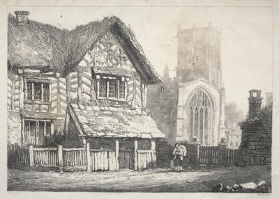 Eine Reihe antiker Gebäude und ländlicher Cottages im Norden Englands: Helmsley von Samuel Prout