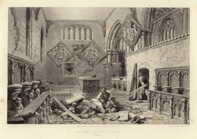 Arundel Kirche (Lithotint) von Samuel Prout