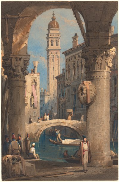 San Giorgio dei Greci, von einer Arkade aus gesehen von Samuel Prout