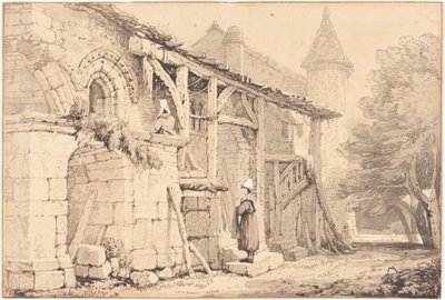 Szene in Jumièges von Samuel Prout