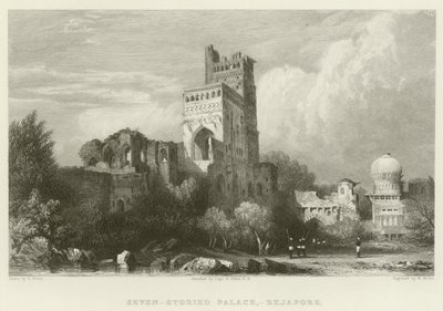 Siebenstöckiger Palast in Bejapore von Samuel Prout