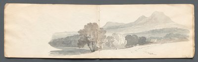 Skizzenbuch: Eildon Hills, 1814 von Samuel Prout