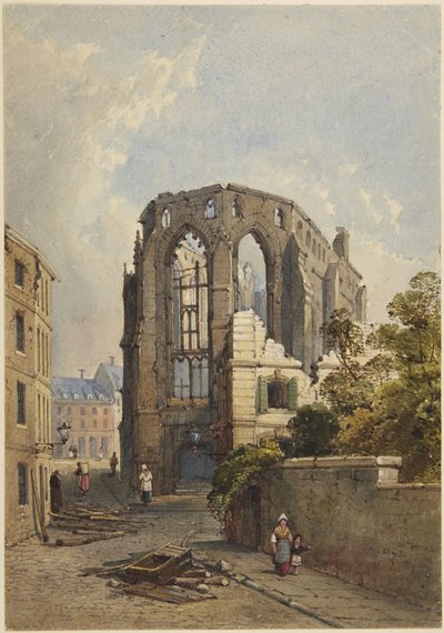 Straßburger Bibliothek nach dem Krieg von Samuel Prout