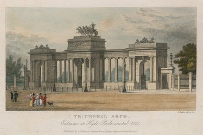 Triumphbogen, Eingang zu Hyde Park Corner, London, errichtet 1827 von Samuel Rawle