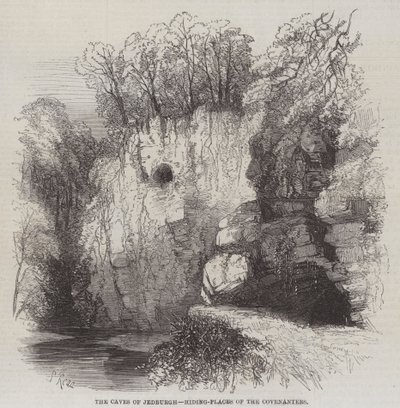 Die Höhlen von Jedburgh, Verstecke der Covenanters von Samuel Read