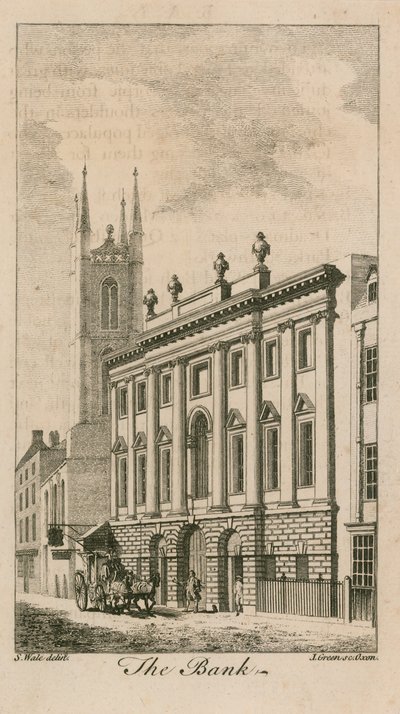 Bank of England, George Sampsons Gebäude, 1734 von Samuel Wale