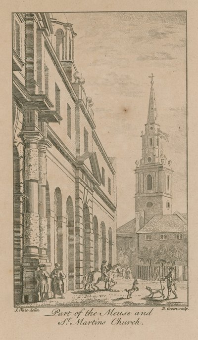 Teil der Maas und St. Martinskirche von Samuel Wale