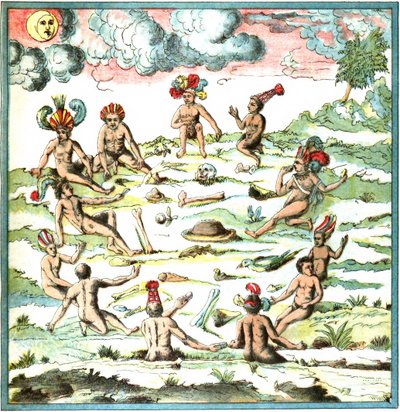 Champlain Westindische Inseln Tafel LIX - Bericht der Indianer von Samuel de Champlain