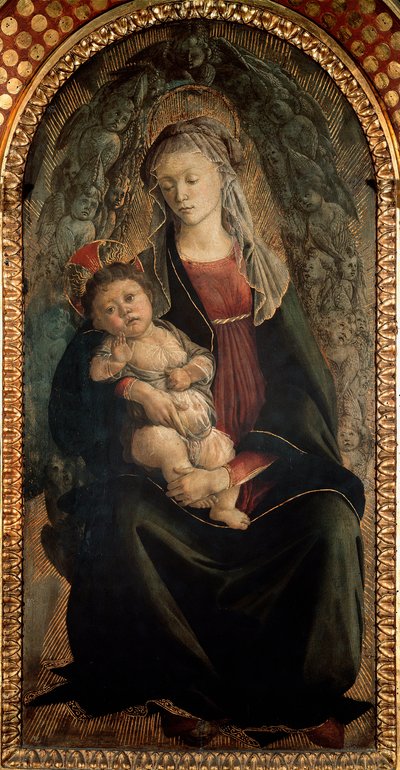 Jungfrau und Kind in Herrlichkeit umgeben von Seraphim-Engeln von Sandro Botticelli
