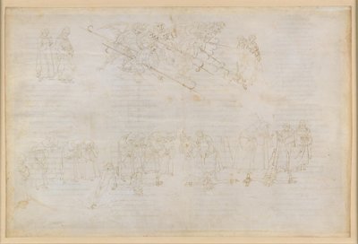 Die Göttliche Komödie, Inferno XXIII. Vergil und Dante im achten Kreis der Hölle (Malebolge), 6. Bolgia: Bestrafung der Heuchler von Sandro Botticelli