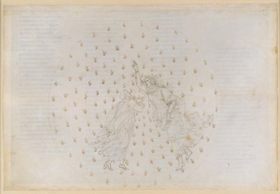Die Göttliche Komödie, Paradiso VI. Zweite Planetensphäre (Himmel des Merkur): Justinian erzählt Dante die Geschichte des Kaisertums und berichtet von den Seelen der Gerechten im Merkur von Sandro Botticelli