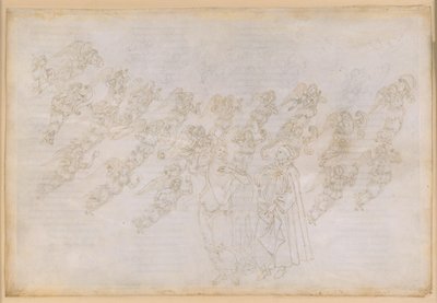 Die Göttliche Komödie, Paradiso XXIX. Neunte Sphäre: Beatrice belehrt Dante über Erschaffung und Wesen der Engel von Sandro Botticelli