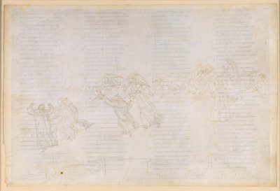 Die Göttliche Komödie, Purgatorio XIV. Zweiter Ring des Purgatoriums: Buße für Missgunst und Schadenfreude; Gespräch zwischen Guido del Duca und Rinieri da Calboli von Sandro Botticelli