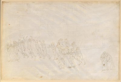 La Divina Commedia, Purgatorio XVI. Dritter Ring des Purgatorio: Buße der Jähzornigen; Gespräch Dantes mit Marco Lombardo von Sandro Botticelli