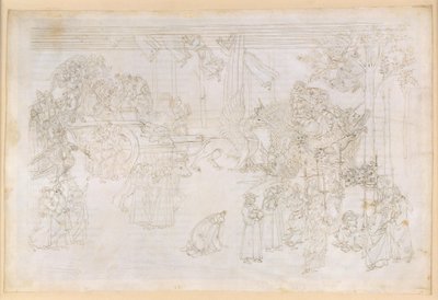 La Divina Commedia, Purgatorio XXXII. Das Irdische Paradies: Der Baum der Erkenntnis und das historische Schicksal der Kirche von Sandro Botticelli