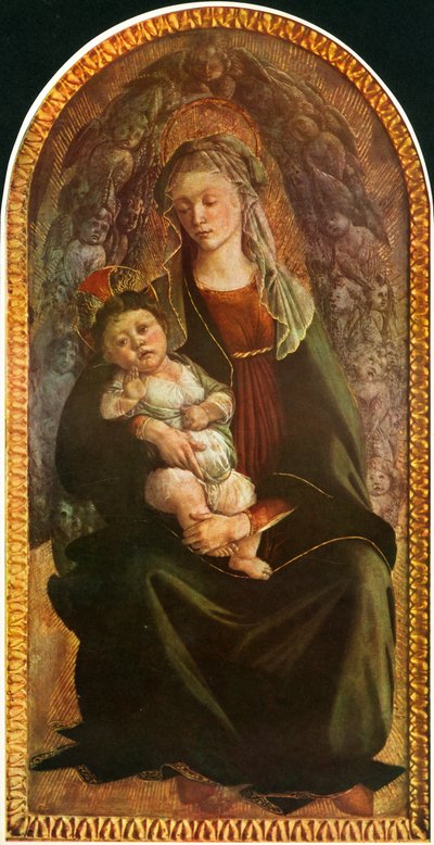 Madonna in Herrlichkeit mit Seraphim, ca. 1469-1470 von Sandro Botticelli