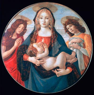Die Jungfrau und das Kind mit dem heiligen Johannes und einem Engel, um 1490 von Sandro Botticelli